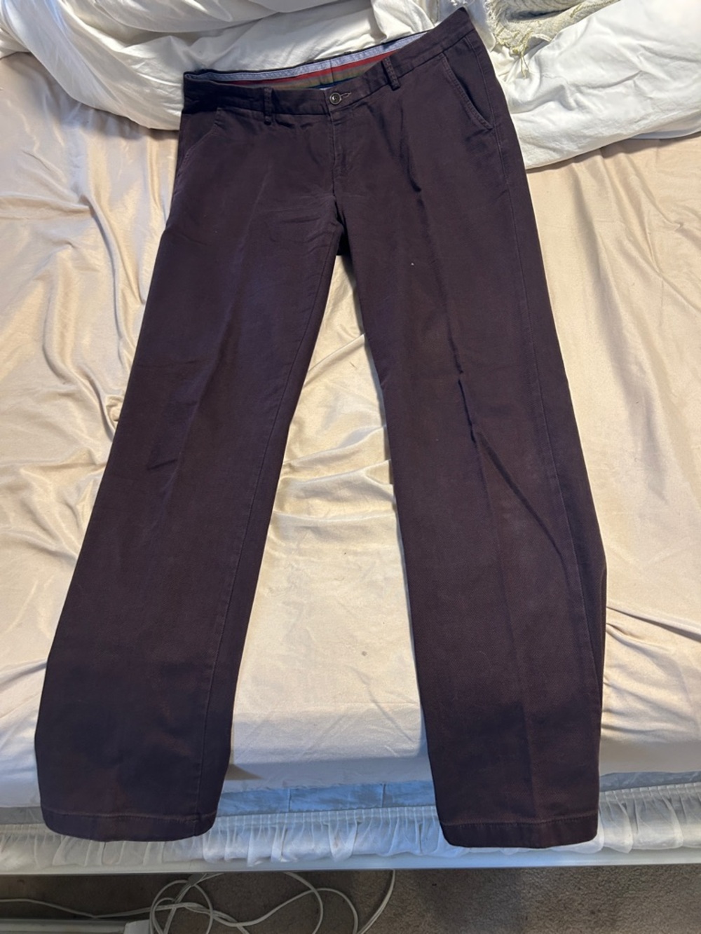 Bugatti Men's Straight Chinos in Deep Brown
